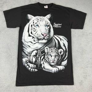 Vintage Siegfried & Roy Shirt Adult One Size XL Black Mirage Las Vegas Tigers